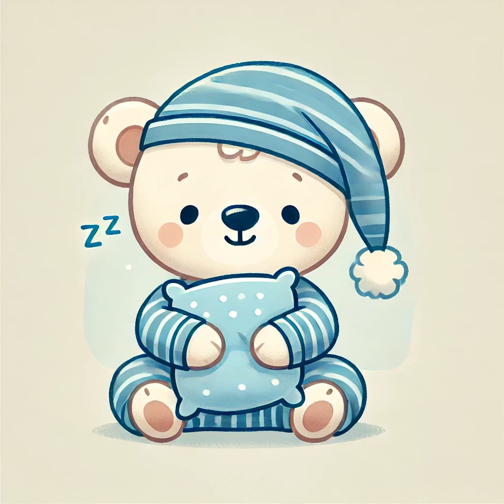 Cozy bear in pajamas